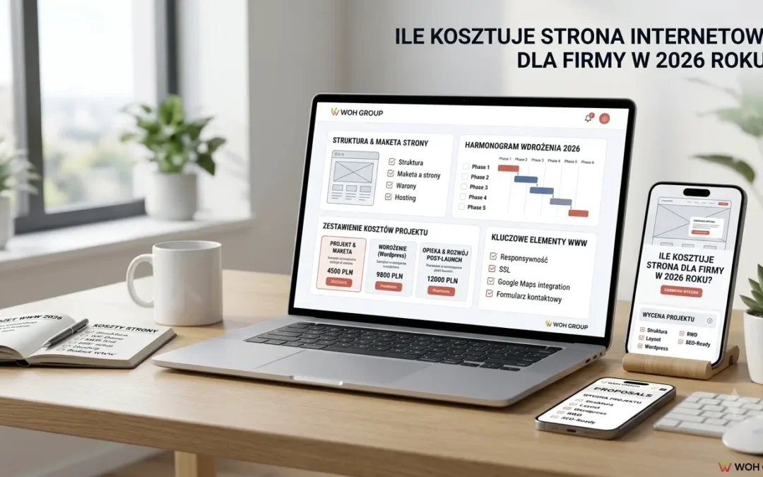 Ile kosztuje strona internetowa dla firmy w&nbsp;2026 roku?